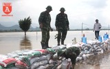Huy động gần 500 người chống tràn đê tả Bùi ở Chương Mỹ